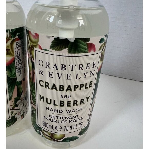 Crabtree & Evelyn Crabapple Mulberry Hand Wash 16.9oz Lot of 2 Discontinued - Picture 3 of 5